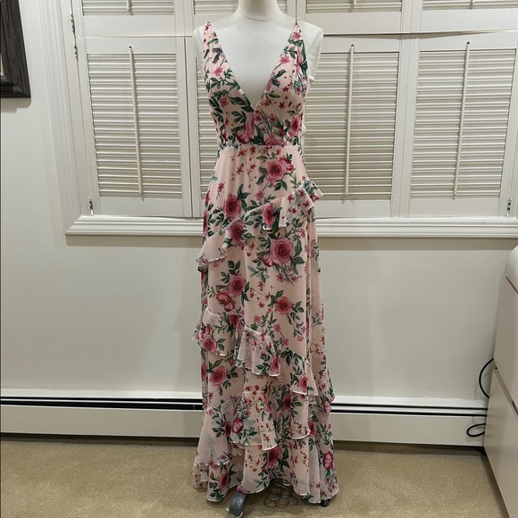 New Fame and Partners Floral Pink Maxi Dress - Picture 8 of 16